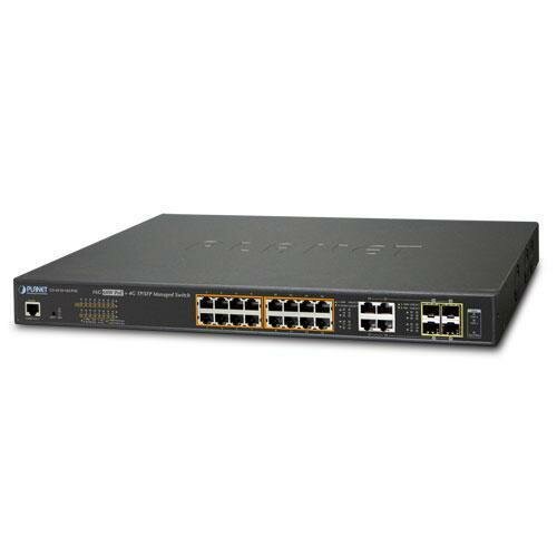 Коммутатор PLANET GS-4210-16UP4C 16-портовый 10/100 / 1000T 802.3bt PoE ++ плюс 4-портовый гигабитный комбинированный управляемый коммутатор TP / SFP