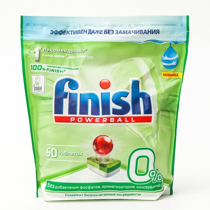 Finish 0% 60 таблеток бесфосфатные - фотография № 1