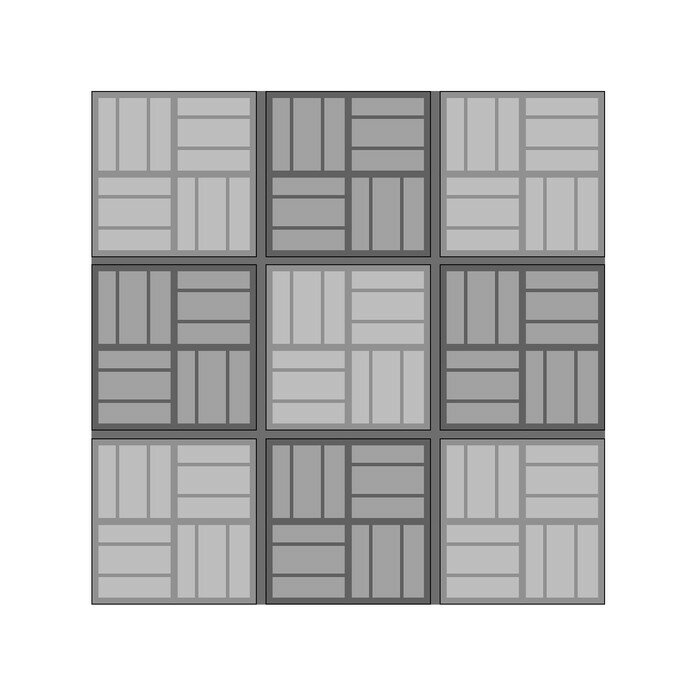 Standartpark Форма для тротуарной плитки, 50 × 50 × 5.6 см, Ф3008-М, «Плита. 12 камней», 1 шт. - фотография № 4