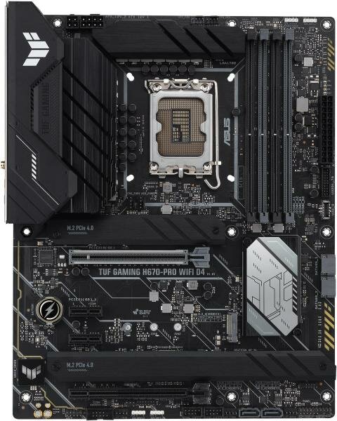 Материнская плата ASUS TUF GAMING H670-PRO WIFI D4 Socket 1700 H670 4xDDR4 2xPCI-E 16x 2xPCI-E 1x 4xSATA III ATX Retail