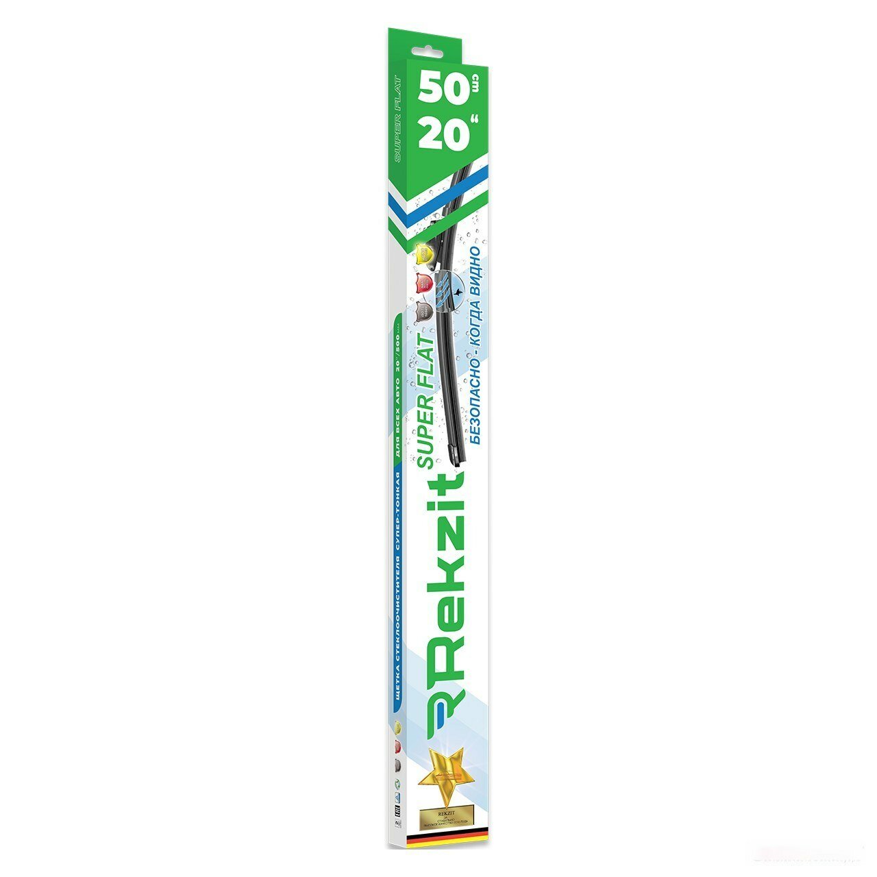 Дворник rekzit super flat бескаркасный 21` (530 мм) (уп.50 шт.)
