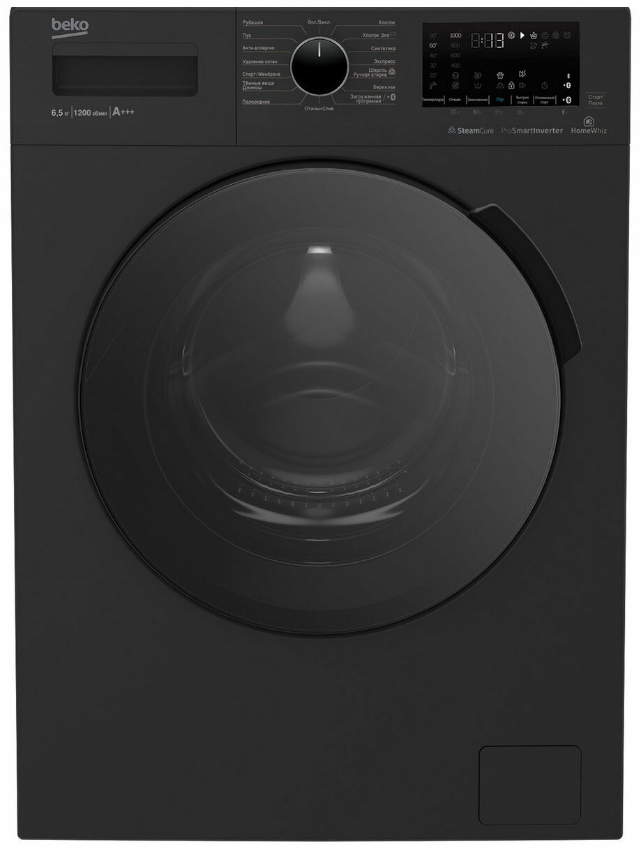 Стиральная машина Beko WSPE6H616A 6,5 кг, черный