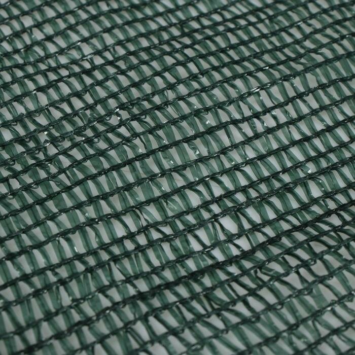 Сетка фасадная затеняющая, 4 × 10 м, плотность 55 г/м², зелёная, с клипсами - фотография № 2