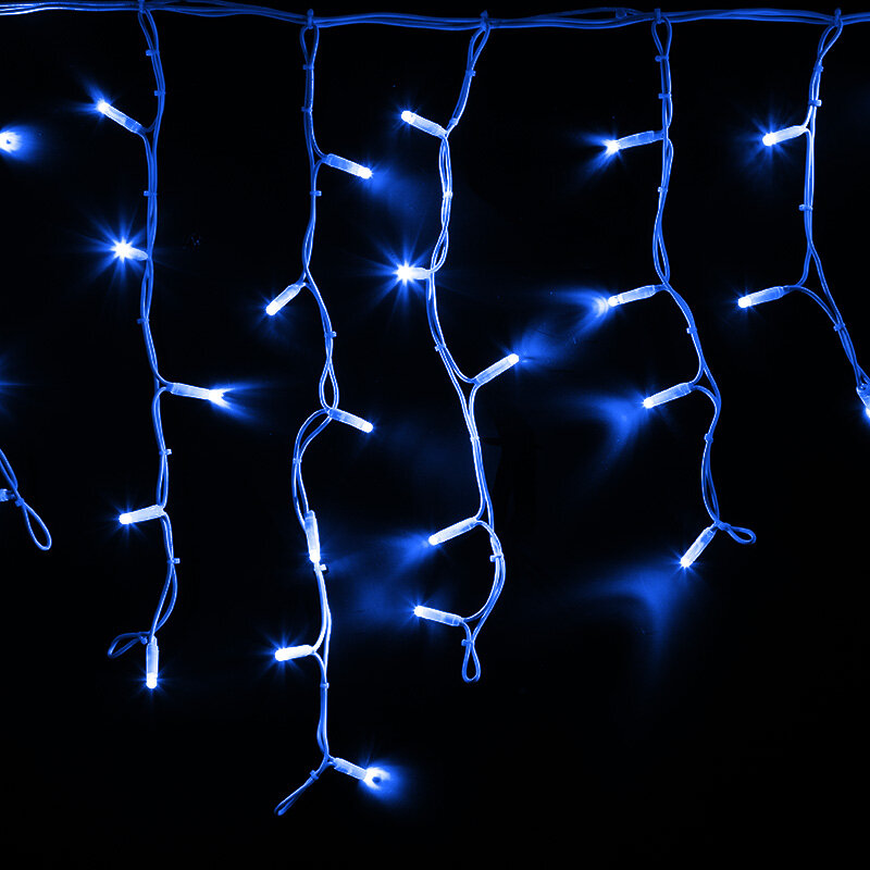 NEON-NIGHT Гирлянда Айсикл (бахрома) светодиодный, 4,0 х 0,6 м, белый провод "каучук", 230 В, диоды синие, 128 LED