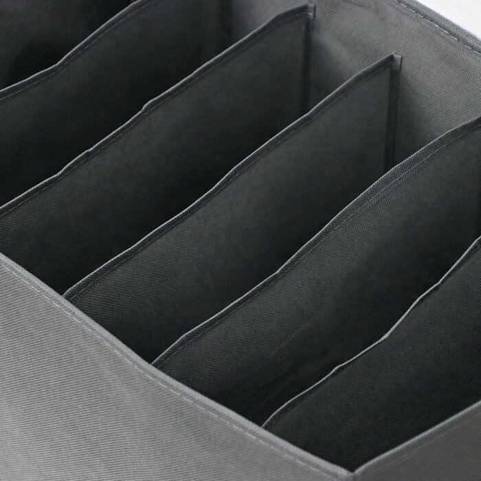 Органайзер для хранения белья Доляна «Смарт», 6 отделений, 44×29×22 см, цвет серый - фотография № 4