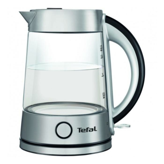 Tefal Чайник электрический Tefal KI760D30, стекло, 1.7 л, 2400 Вт, серебристый