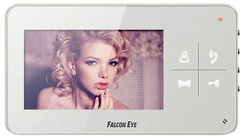 Видеодомофон Falcon Eye FE-40C цветной, подключение 2-х вызывных панелей, без трубки (Hands Free), управление электрозамком, напряжение питания 110-24
