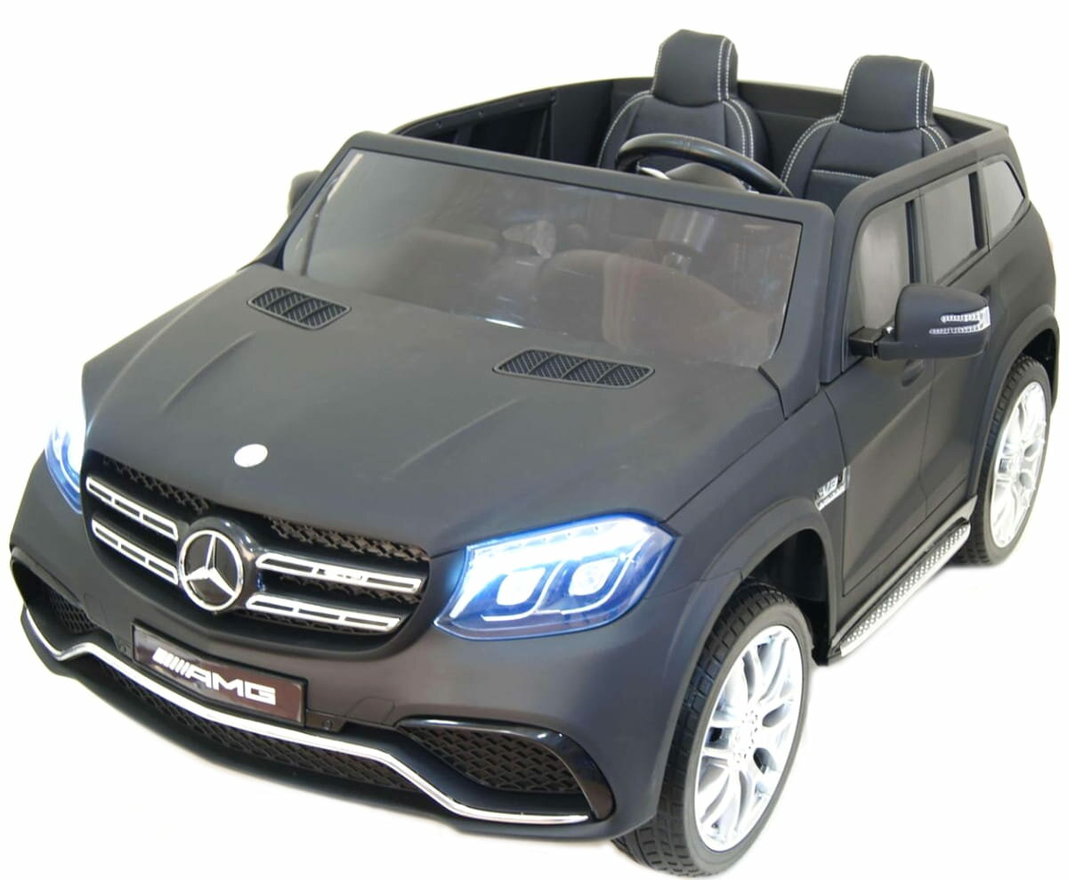 RIVERTOYS двухместный электромобиль Mercedes-Benz GLS63 4WD - черный матовый