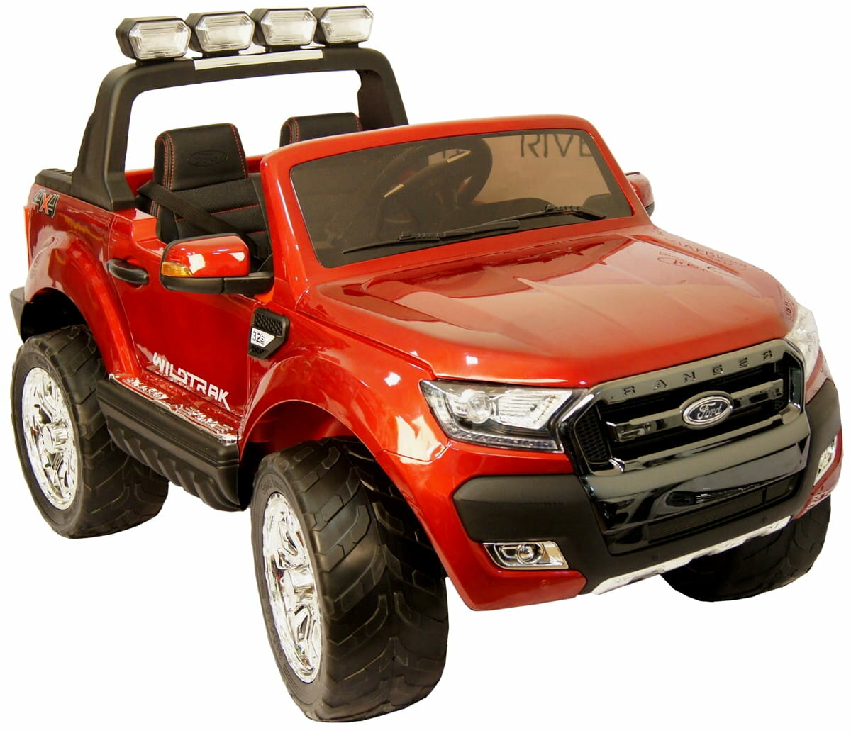 RIVERTOYS электромобиль New Ford Ranger 4WD с дистанционным управлением (лицензионная модель) - вишневый глянец