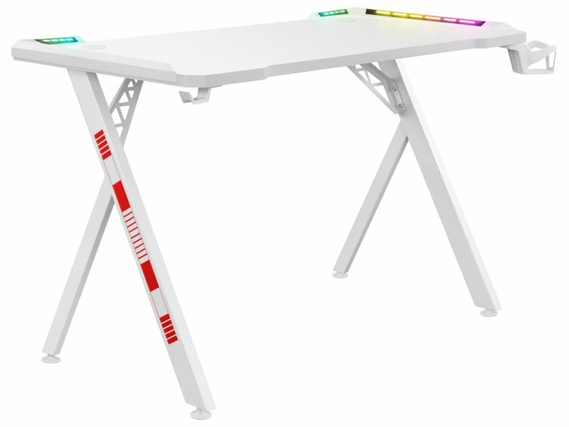 Игровой стол Defender Infinity RGB подвес кружки+гарн белый