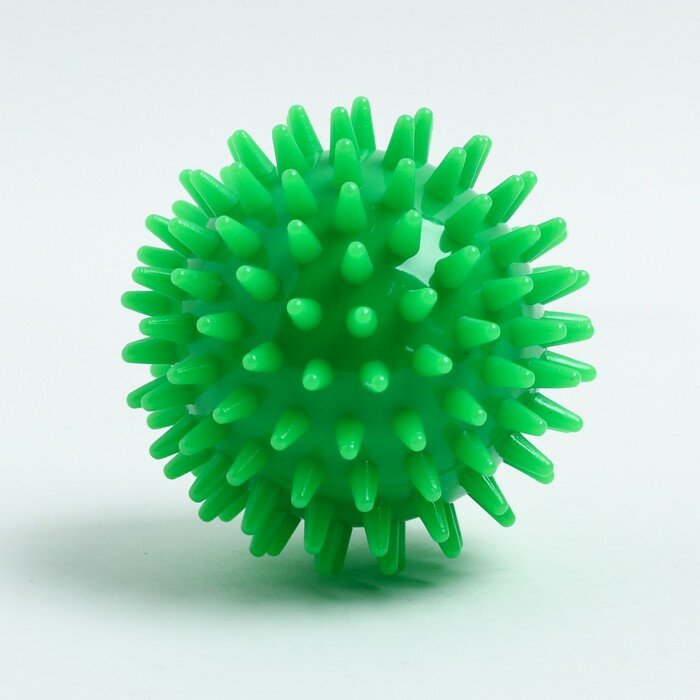 Мяч массажный d = 7 см., цвет зеленый - фотография № 1