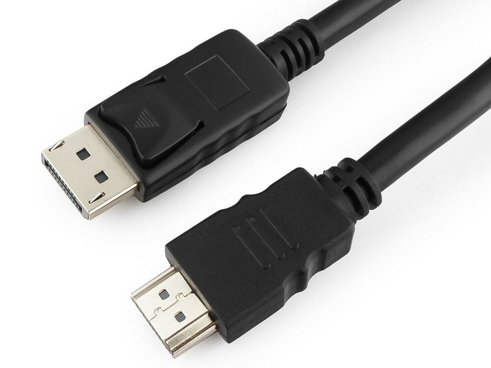 Кабель DisplayPort 10м Cablexpert CC-DP-HDMI-10M круглый черный