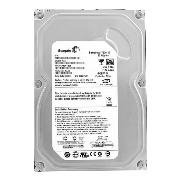 Жесткий диск Seagate Barracuda 80 ГБ ST380815AS