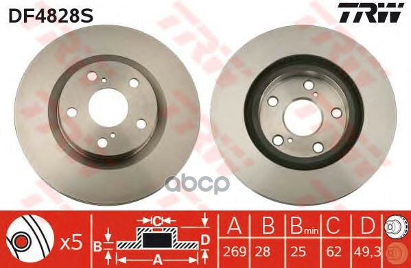 Df4828s_  ! Toyota Rav4 2.0/2.2d 06> TRW . DF4828S