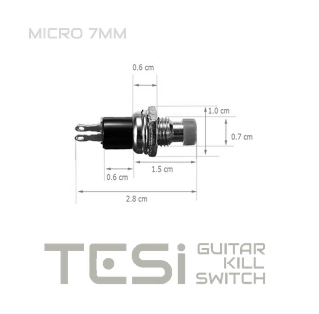 Kill Switch для электрогитары Tesi MICRO Momentary белый 7мм