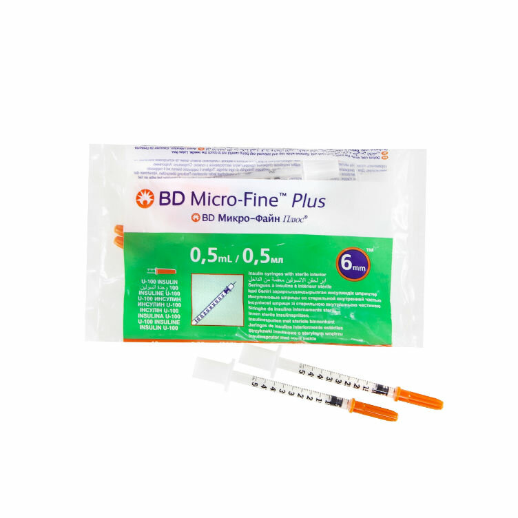 Шприц инсулиновый BD Micro-Fine Plus U-100 трехкомпонентный