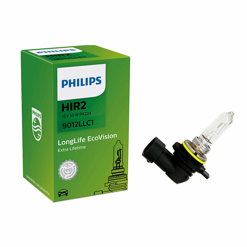 Лампа галогенная Philips LongLife EcoVision HIR2 12V 55W PX22d, 1 шт.
