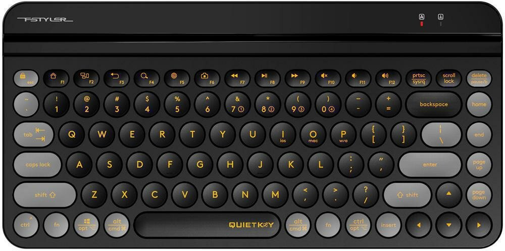 Клавиатура A4Tech Fstyler FBK30 черный/серый USB беспроводная BT/Radio slim Multimedia