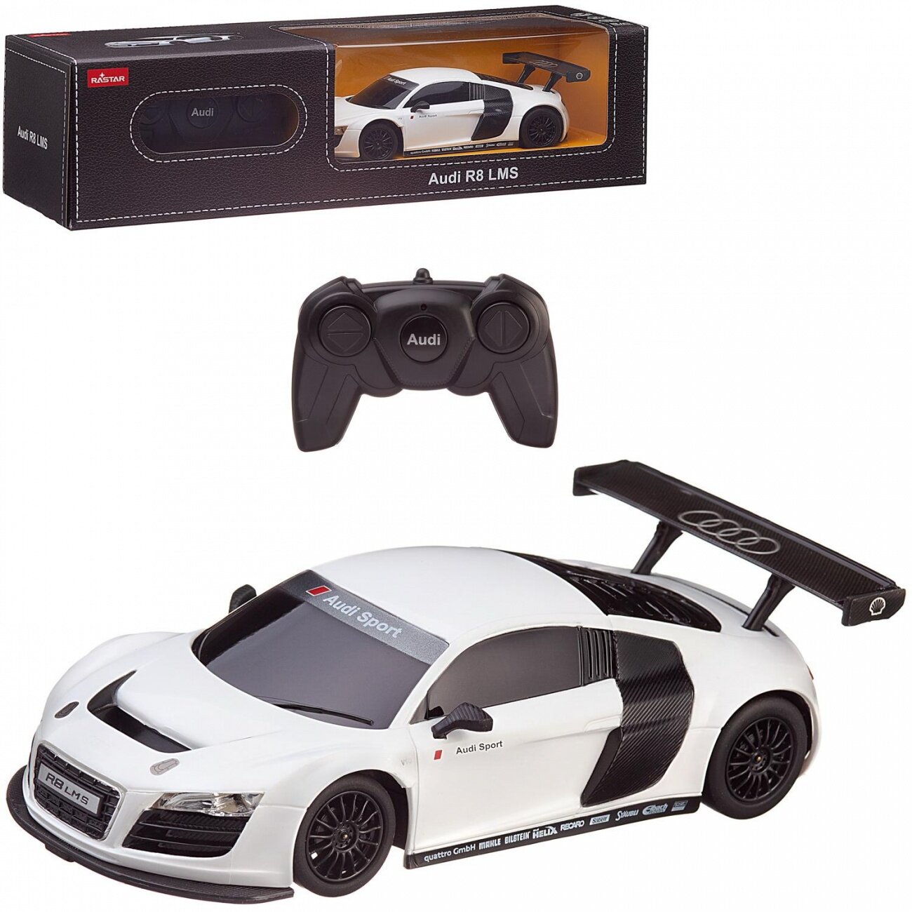 Машина р/у 1:24 AUDI R8 белый Rastar 46800W