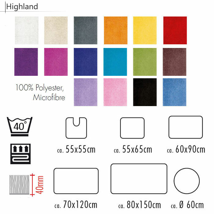 Коврик для ванной 55x65см Spirella Highland, светло-лимонный - фото №9