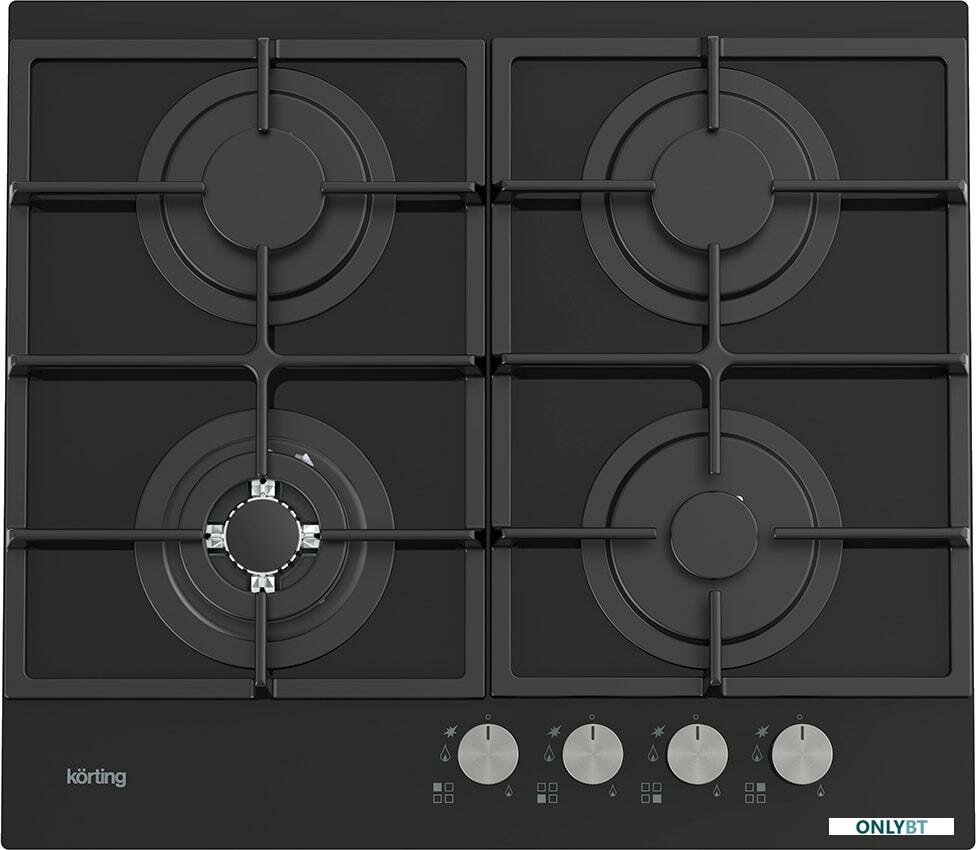 Газовая варочная панель Korting HGG 6722 CTN, черный