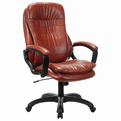 Кресло офисное BRABIX PREMIUM «Omega EX-589», экокожа, коричневое, 532096