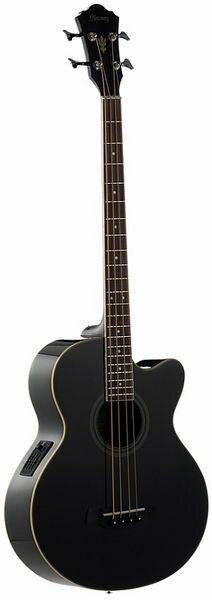 IBANEZ AEB8E BLACK электроакустическая бас-гитара, цвет черный, нижняя дека и обечайка махогани, верхняя дека ель, гриф махагони, накладка палисандр, — фото 5
