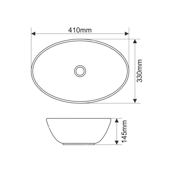 Раковина COMFORTY 7138BW, накладная, цвет чёрный, белый - фотография № 2