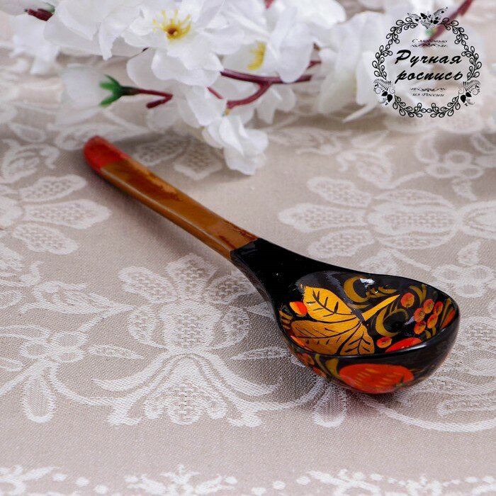 фото Ложка салатная «Хохлома», микс