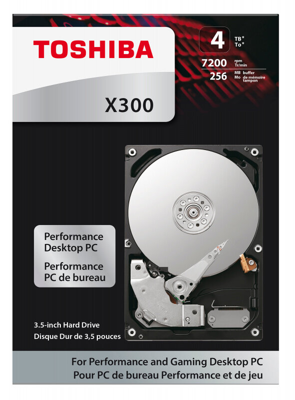   Toshiba SATA-III 4Tb HDWE140EZSTA X300 (7200rpm) 128Mb 3.5" Rtl