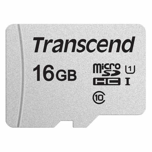 Карта памяти microSDHC UHS-I U1 Transcend 16 ГБ, 95 МБ/с, Class 10, TS16GUSD300S, 1 шт., без адаптера