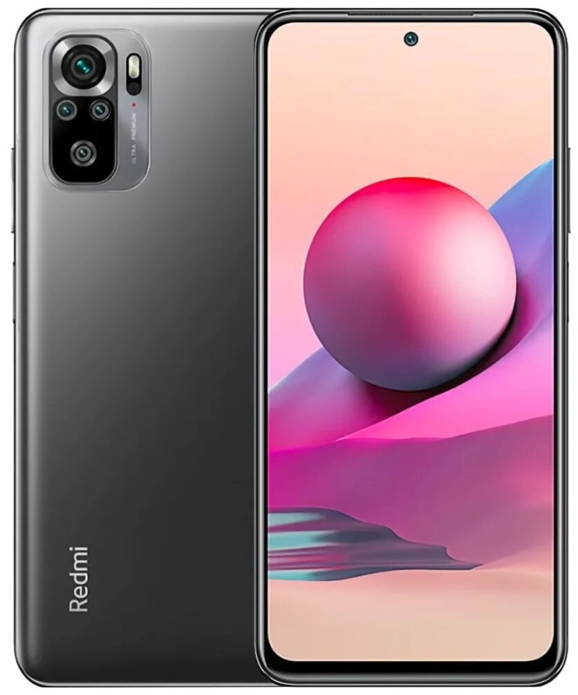 Смартфон Xiaomi Redmi Note 10S NFC 6/64 ГБ RU, Onyx Gray