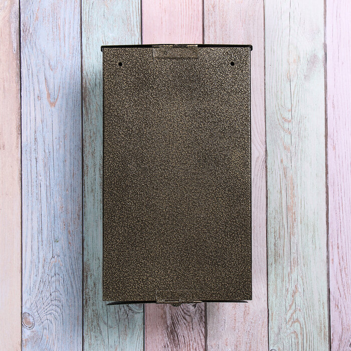 Ящик почтовый без замка (с петлёй), вертикальный, «Полукруглый», бронзовый - фотография № 4