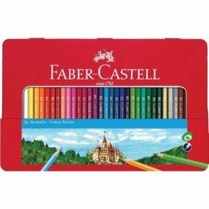 Карандаши цветные Faber-Castell, 36цв., заточен., метал. кор., 115886, 1197876