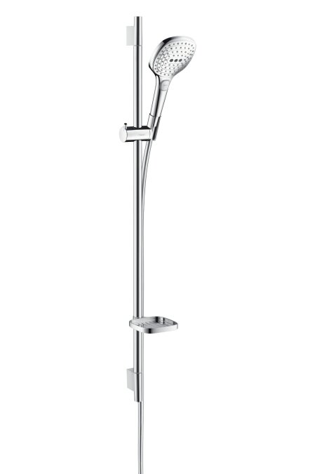 Душевой гарнитур Hansgrohe Raindance Select E120 3jet со штангой 90см и мыльницей, хром 26621000