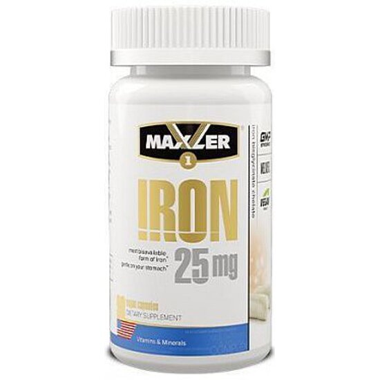  MAXLER Iron 25 . Bisglycinate Chelate, 90 