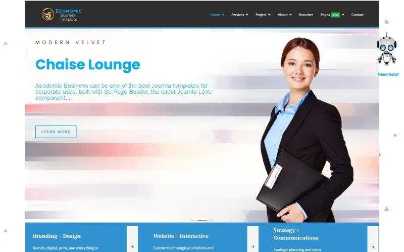 Шаблон Joomla Economic Business Joomla 4 Template