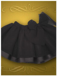 Юбка Tonner Flippy Black Skirt (Двухслойная чёрная для кукол Тоннер)