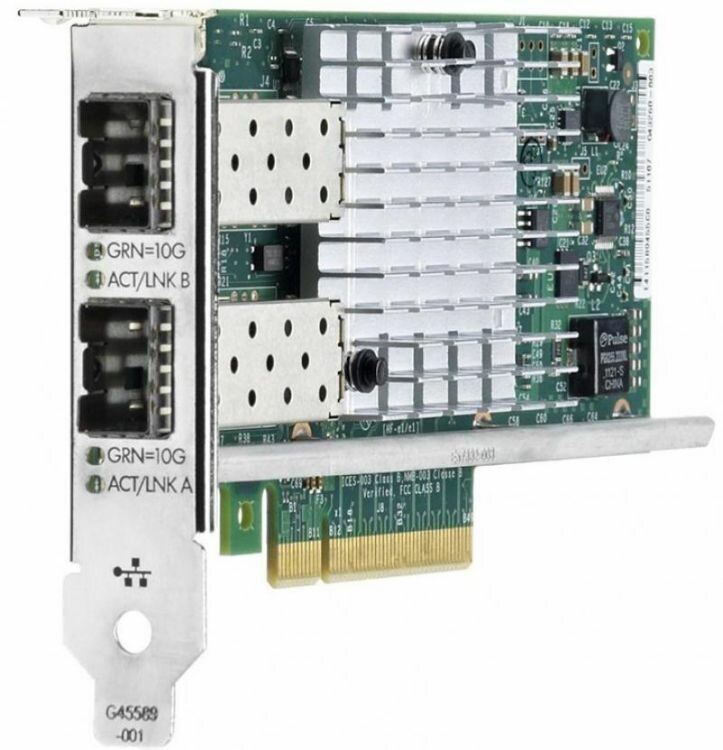 Сетевая карта HPE 727055-B21 PCI-Express 3.0 среда передачи данных волокно 10Gb/s