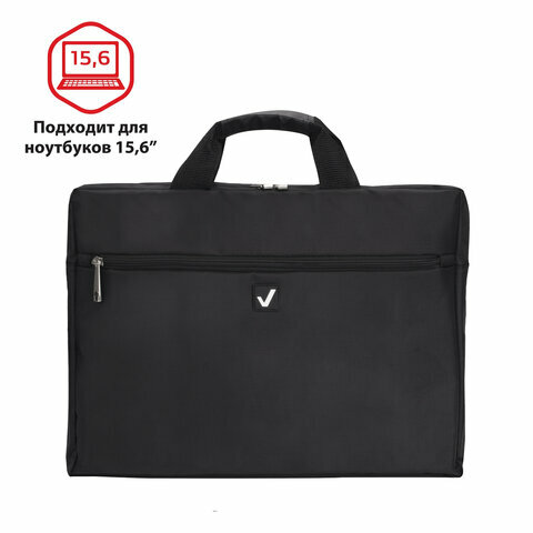 Сумка деловая BRAUBERG с отделением для ноутбука 15.6", комплект 2 шт., "Tempo", карман, черная, 40х30х4 см, 240453