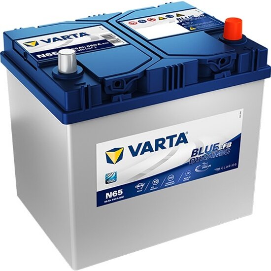 Аккумулятор VARTA Blue dynamic EFB 565 501 065 N65 JIS D23 без крепления, 65 Ач