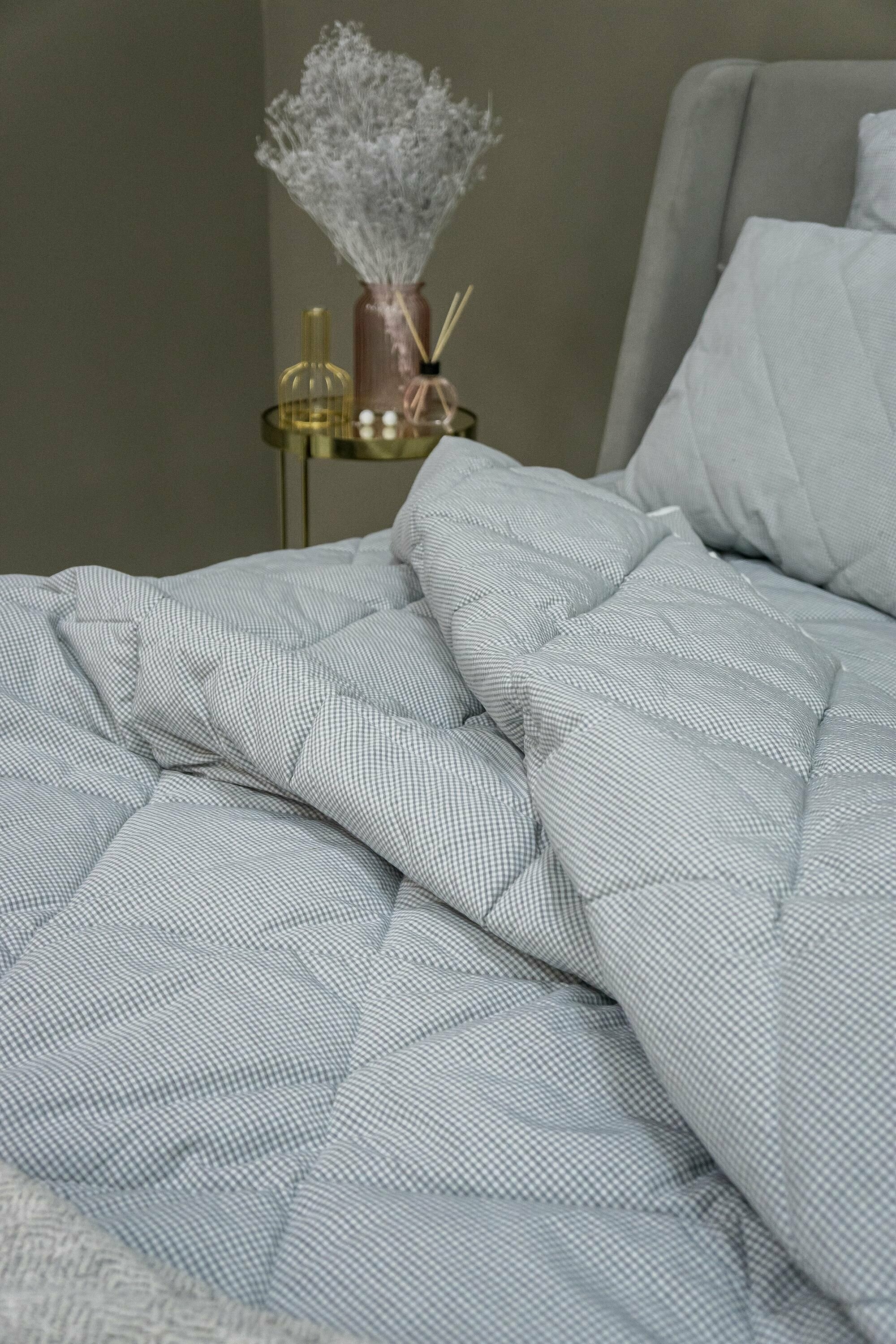 Одеяло 172х205 всесезонное 2 спальное ARMOS Joy Хлопковый тик, полиэфирное волокно 270 г/м2 - фотография № 4