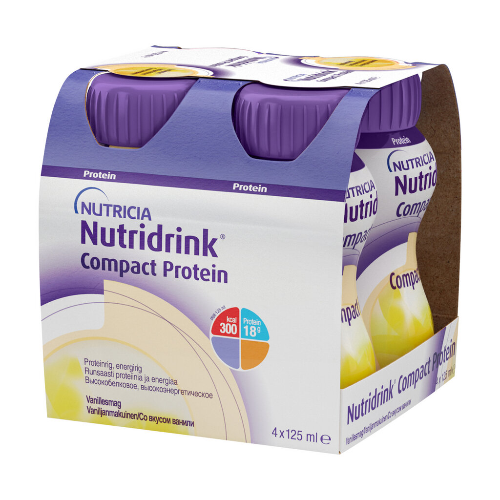 Nutridrink Compact Protein / Нутридринк Компакт Протеин, ваниль - жидкая смесь для лечебного питания, 125 мл x 4 шт.