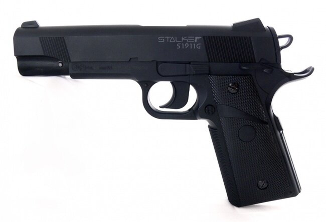 Пистолет пневматический Stalker S1911G (Colt 1911, пластик) 120 м/с