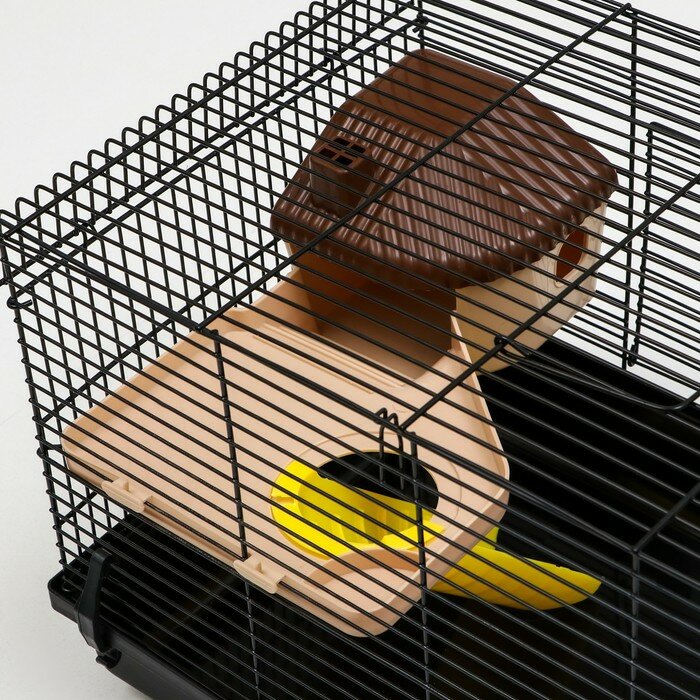 Клетка для грызунов Пижон, с наполнением 47 х 30 х 27 см, чёрная - фотография № 4