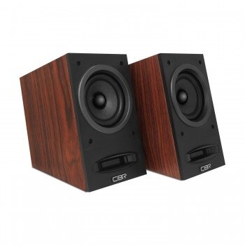 CBR CMS 590 Brown, Акустическая система 2.0, питание USB, 2х5 Вт (10 Вт RMS), материал корпуса MDF, 3.5 мм линейный стереовход, регул. громк., выход на наушники, длина кабеля 1,5 м, цвет коричневый