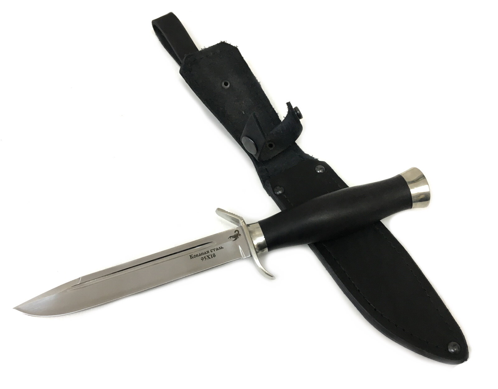 Нож Разведчик НР-40 95Х18 чёрный граб