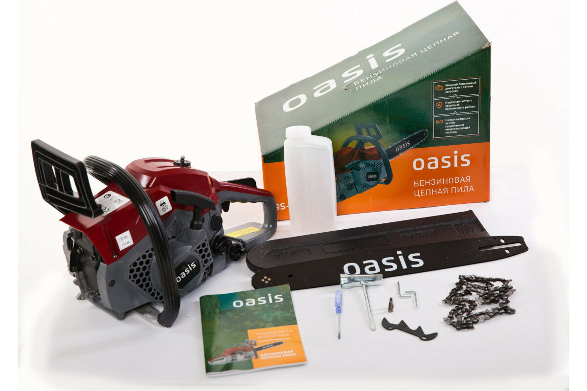 Бензопила Oasis GS-5218 (R), шина 18"/45 см, цепь 72 звена, шаг цепи 0.325 - фотография № 4