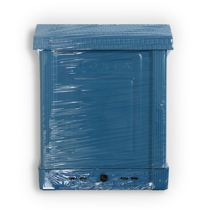 Альтернатива Ящик почтовый, пластиковый, "Декор", с замком, синий - фотография № 8