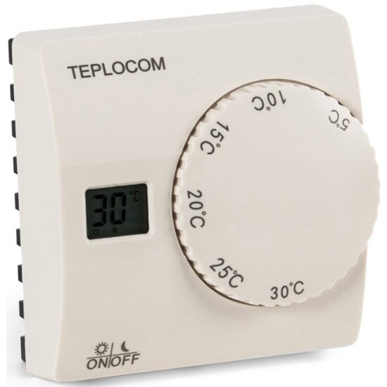 Термостат комнатный бастион Teplocom TS-2AA/8A, проводной, реле 250В, 8А